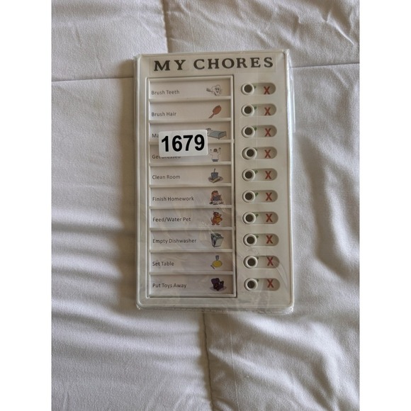 Chore Chart List Board Slide Button "My Chores" New Homeschool Teacher Learn - Picture 4 of 4